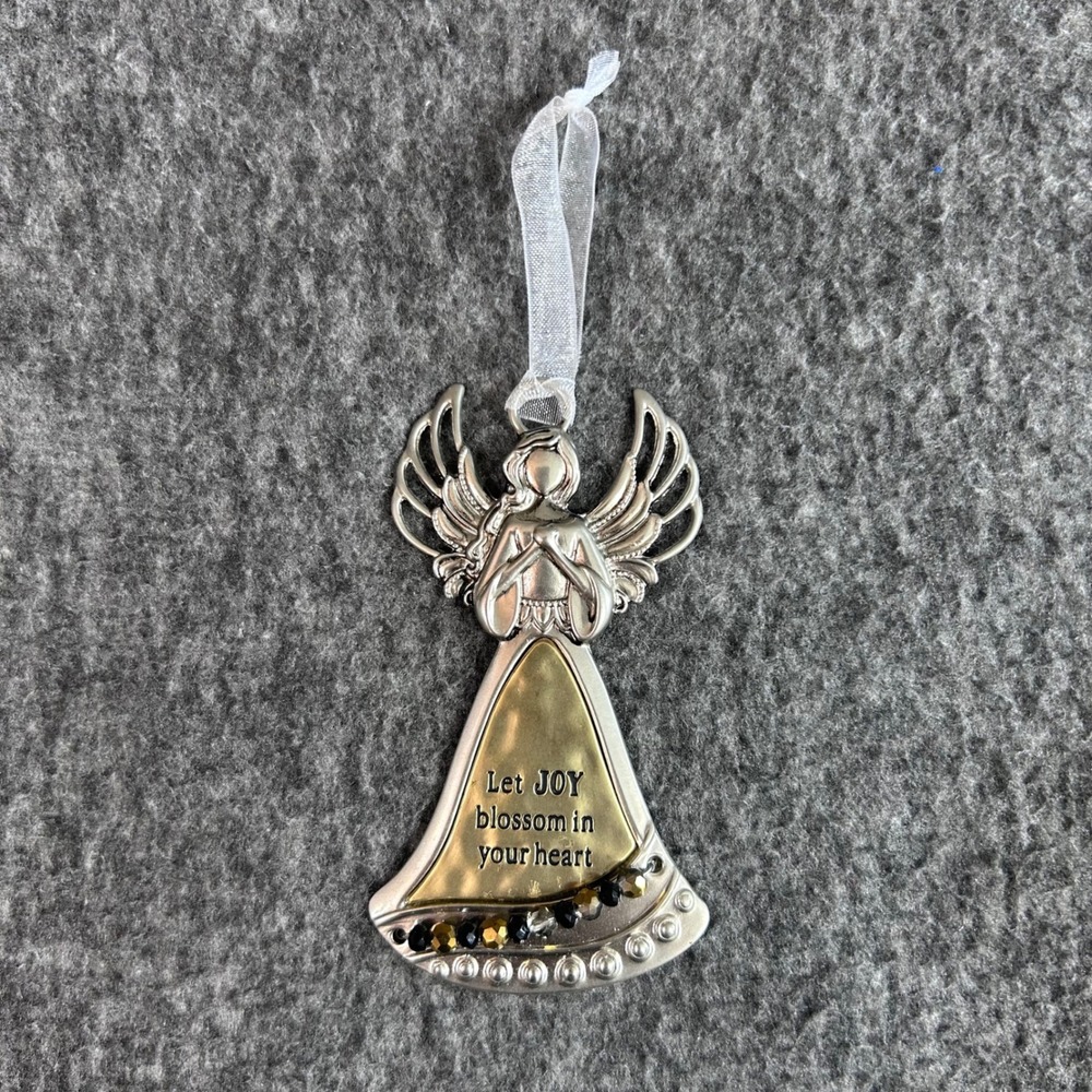 Ganz Artisan Bead Angel Ornament Let Joy Blossom in Your Heart